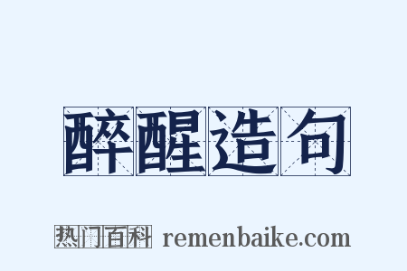 醉醒造句是什么意思的图片